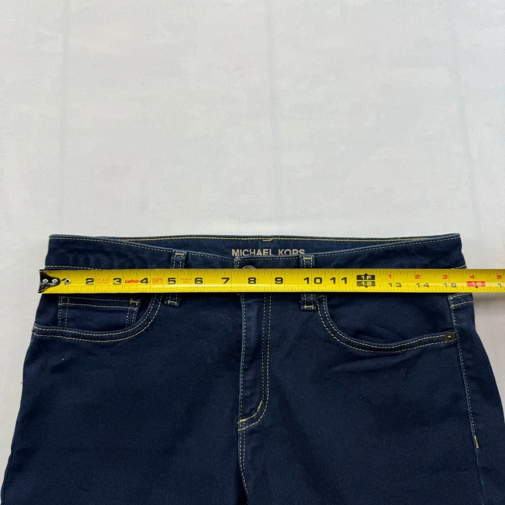 Michael Kors Izzy Cropped Skinny Jeans Womens 6 Blue Denim Dark Wash Streetwear